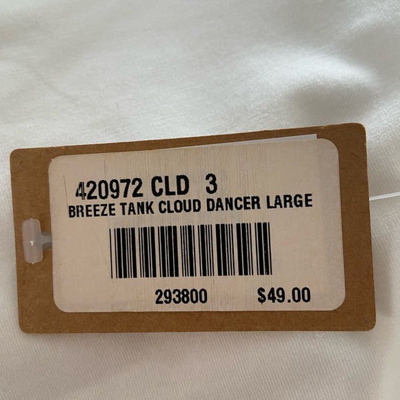 Title Nine Women’s White Breeze Tank Top Cloud Dancer Cowl Neck Sz L Gorpcore - Picture 4 of 6